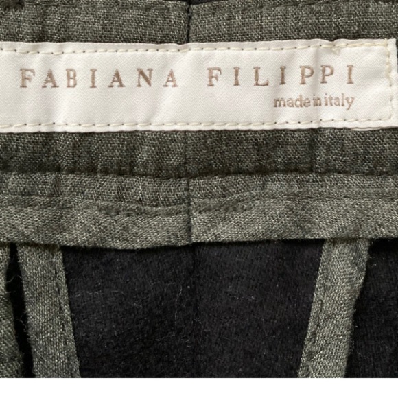 Fabiana Filippi Wool Cashmere Trouser Pants Dark Navy Blue straight leg - Picture 6 of 9